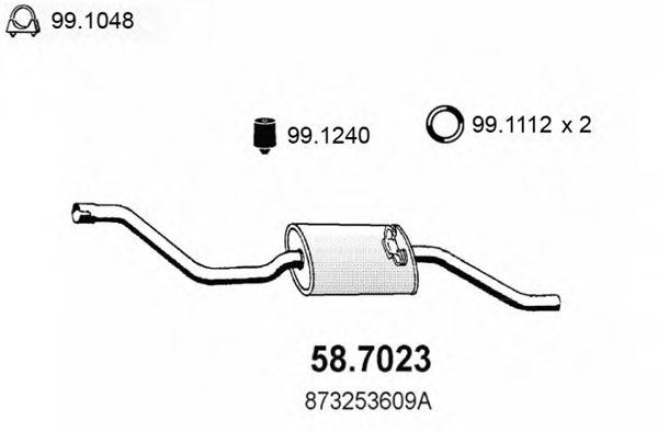 ASSO 58.7023 End Silencer